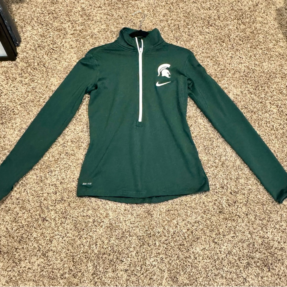 Michigan State University Nike Women's Green 1/4 Zip M